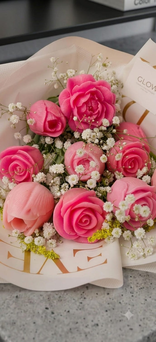 Wax rose bouquet